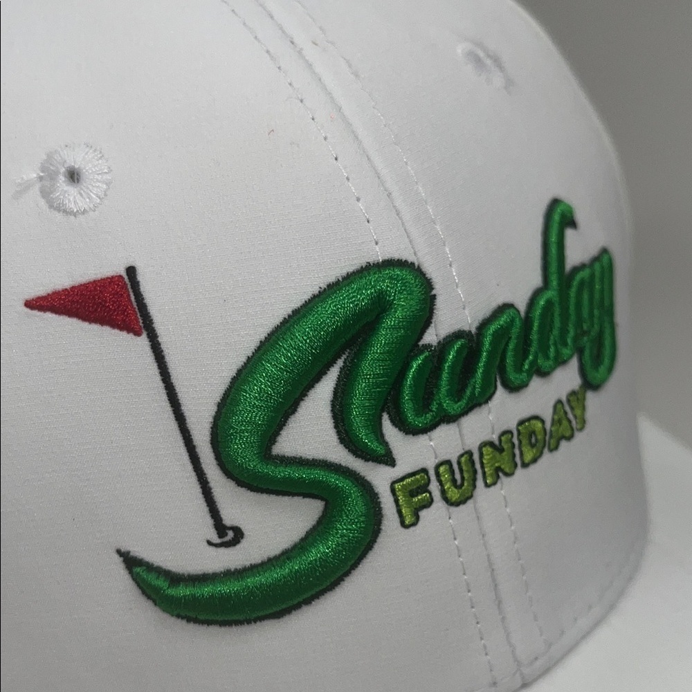 Sunday Swagger NEW Sunday Funday White & Green golf hat OS - Picture 12 of 15